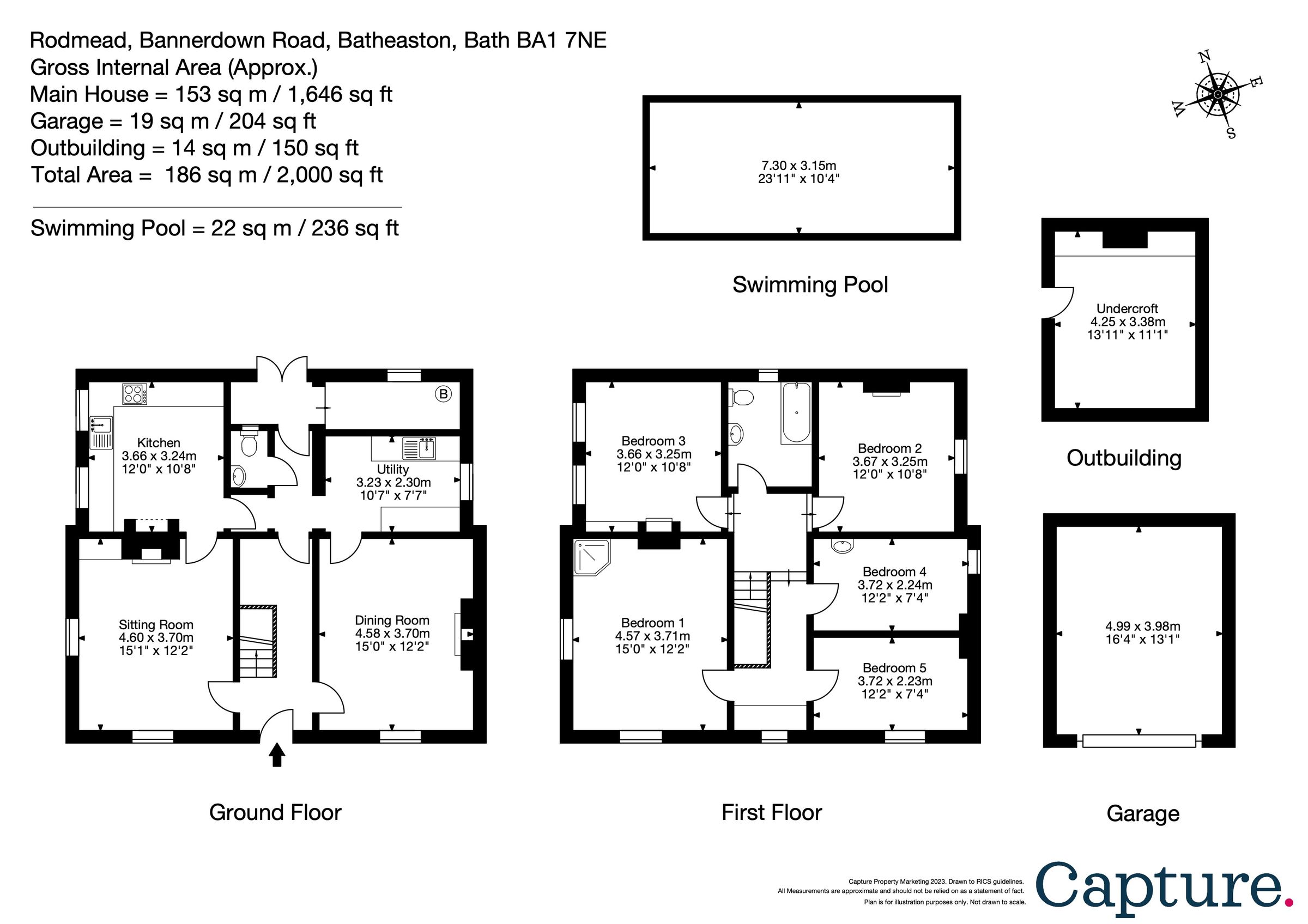 5 bed detached house for sale in Bannerdown Road, Batheaston, Bath