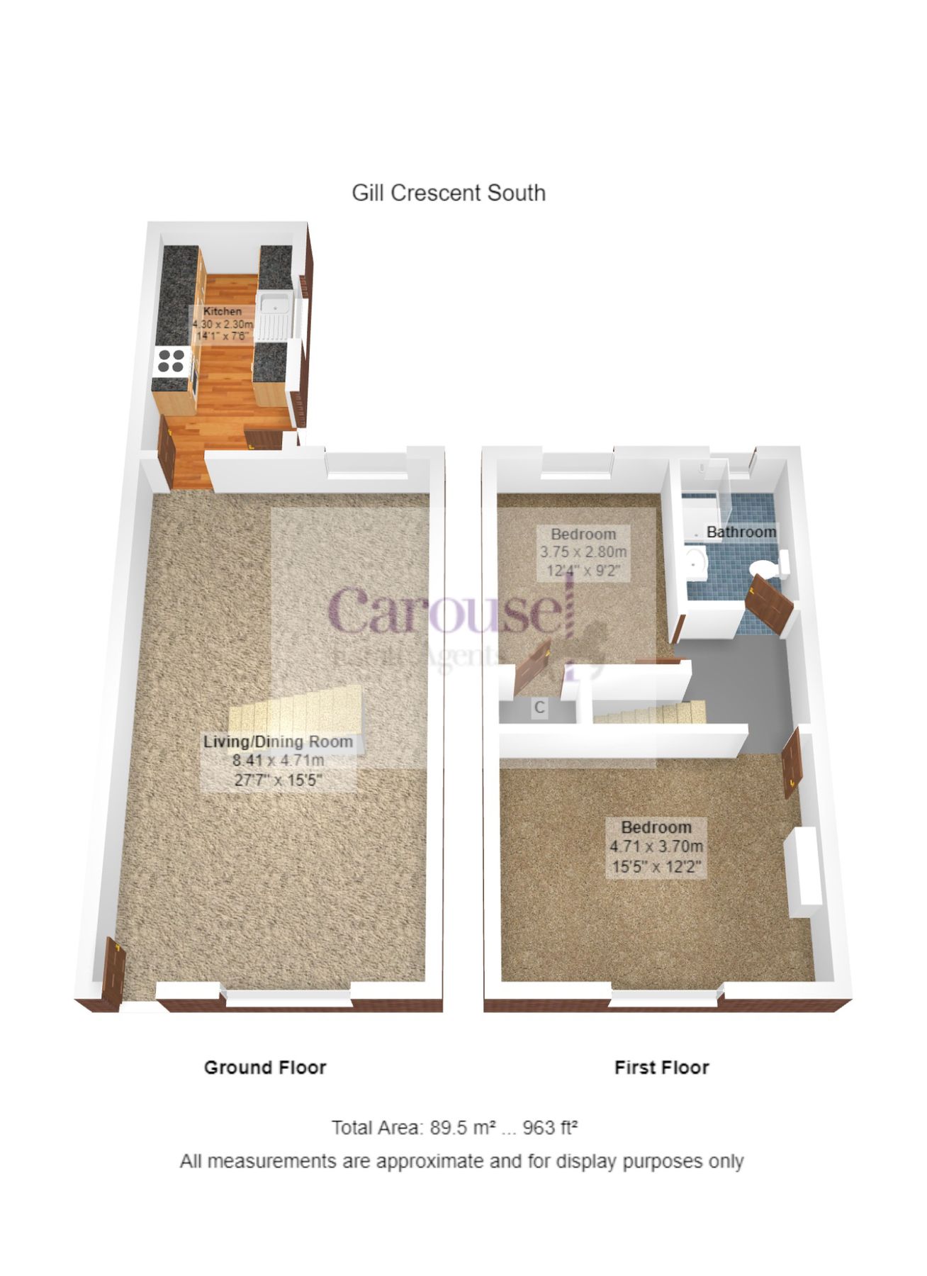 2 bed terraced house to rent in Gill Crescent South, Houghton Le Spring