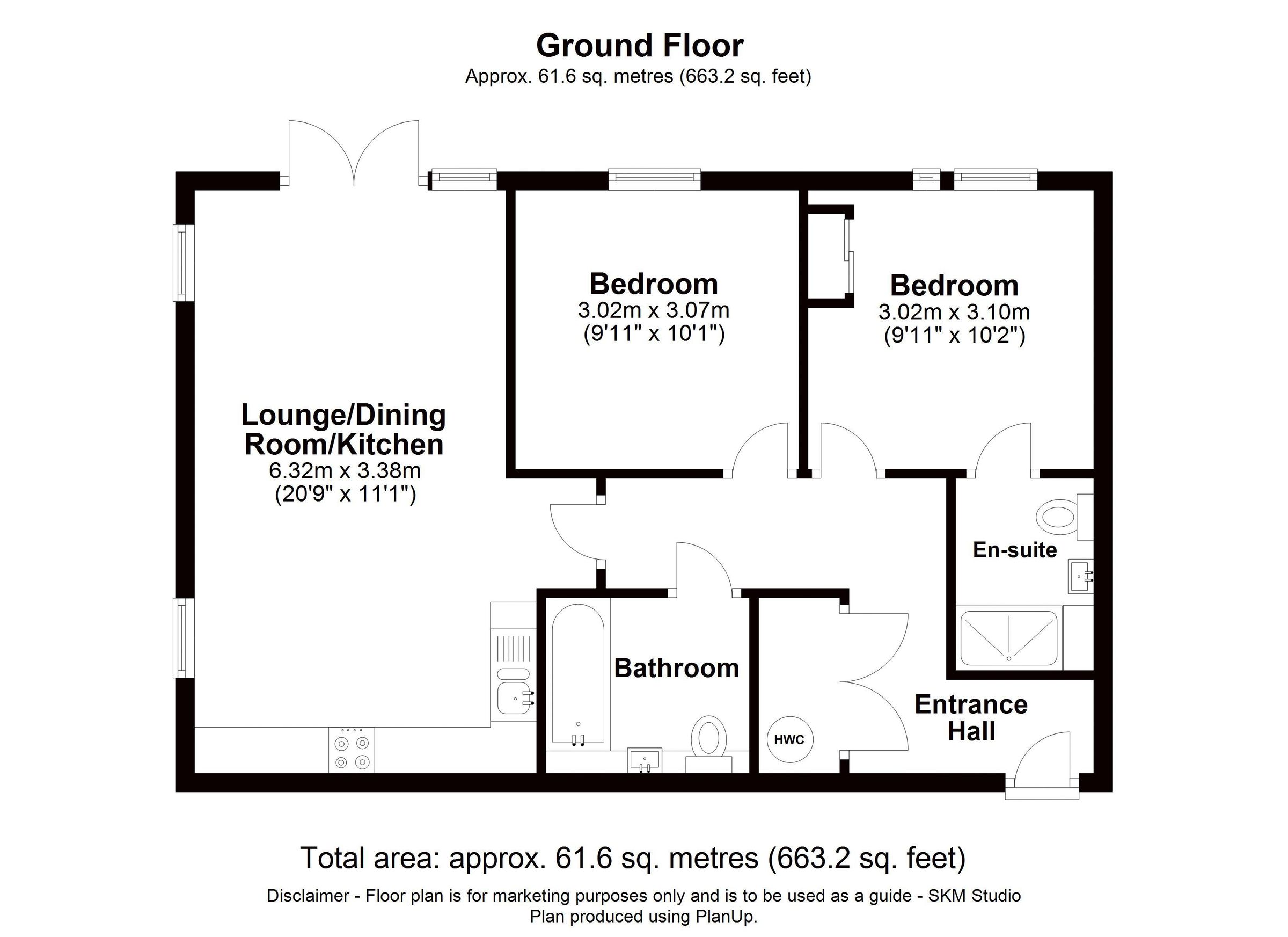 2 bed flat for sale in Hedley Road, St. Albans AL1 Zoopla