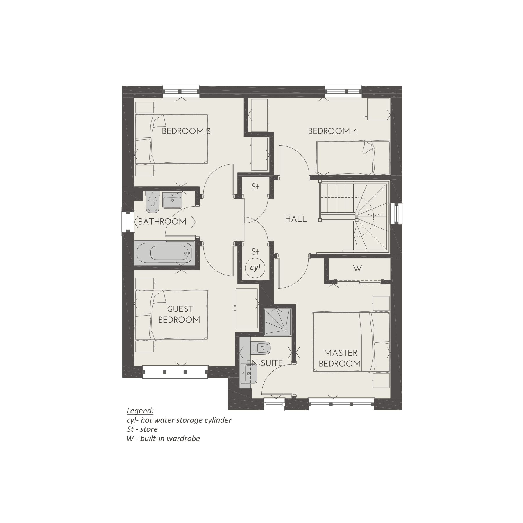 New home, 4 bed detached house for sale in "CarltonII" at Church Road