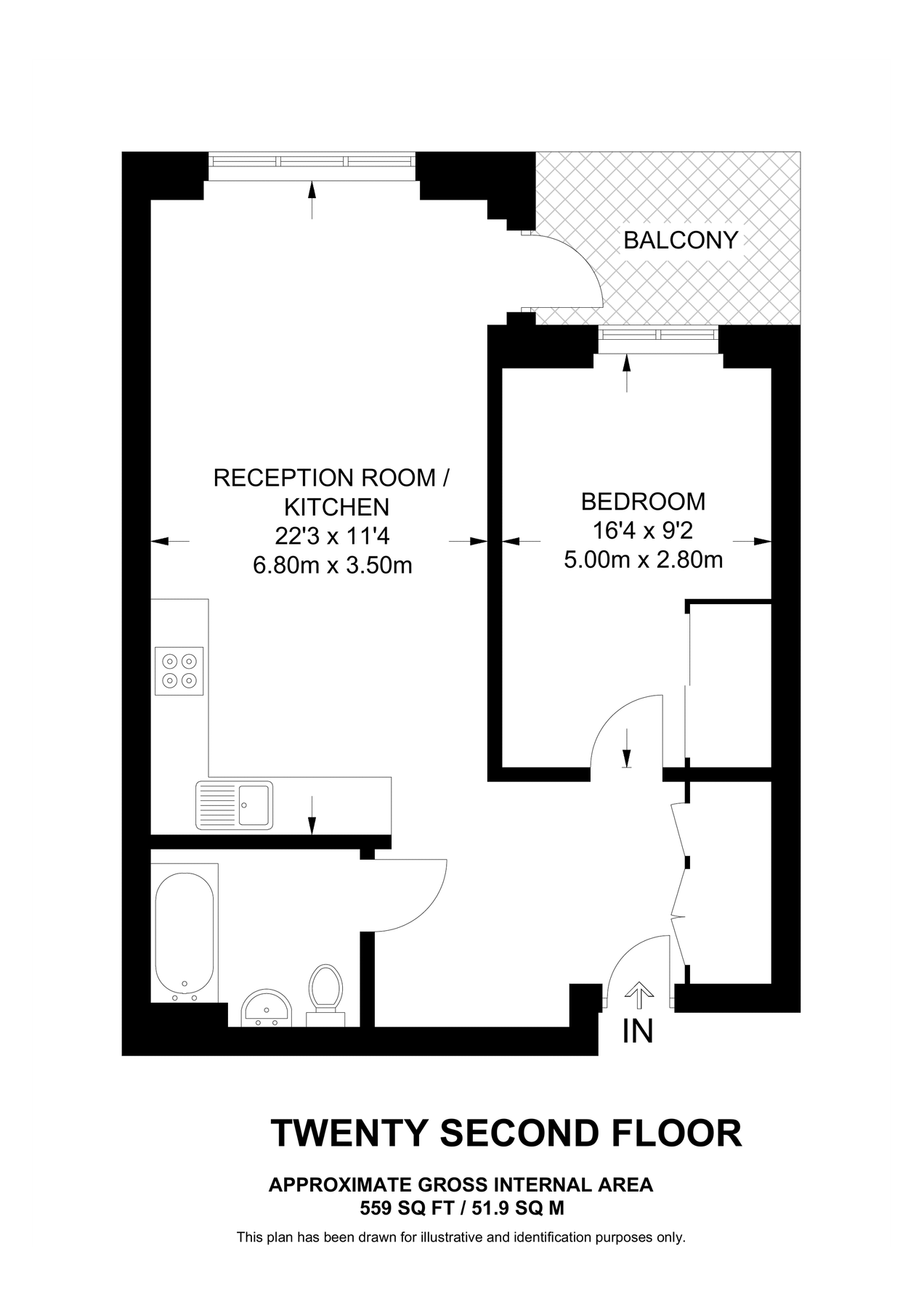 1 bed flat to rent in Gabriel Walk, Elephant And Castle, London SE1