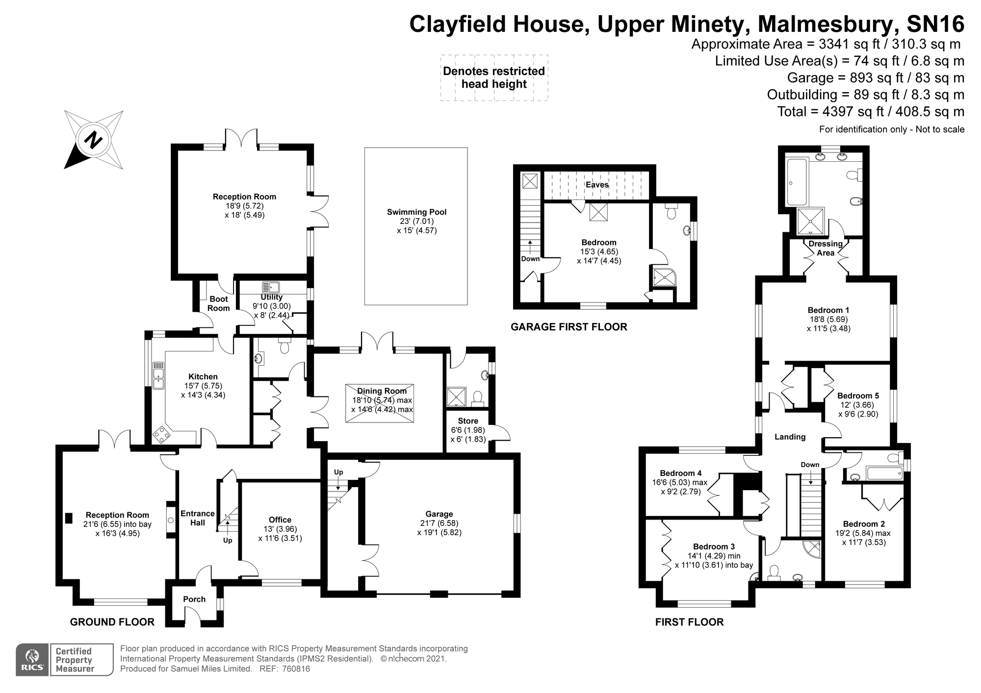 6 bed detached house for sale in Upper Malmesbury, Wiltshire