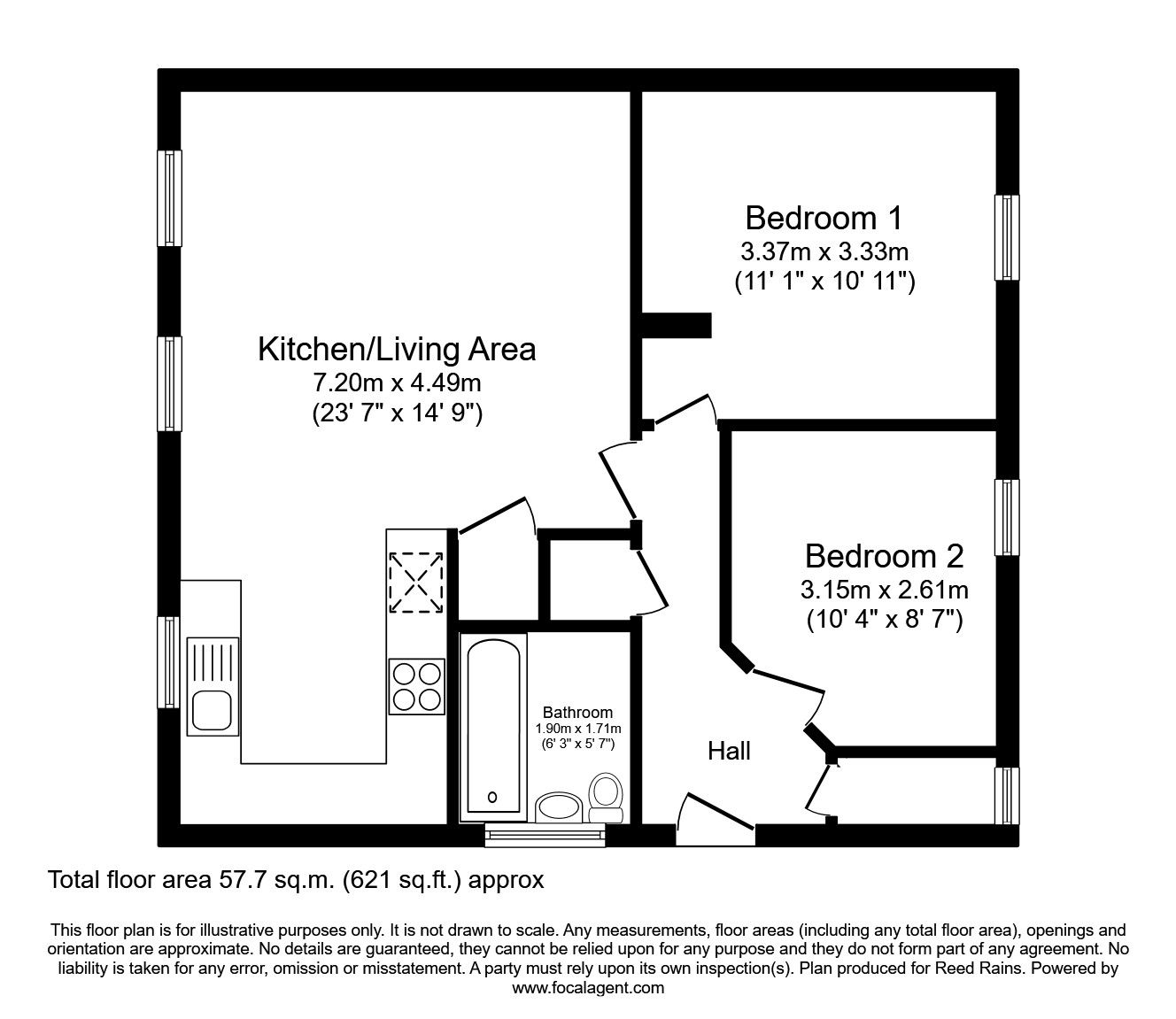 2 bed flat to rent in Holland House Road, WaltonLeDale, Preston PR5