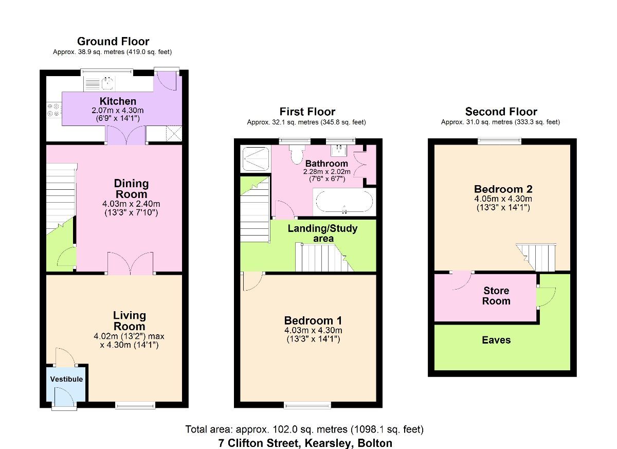 2 bed terraced house for sale in Clifton Street, Kearsley, Bolton BL4