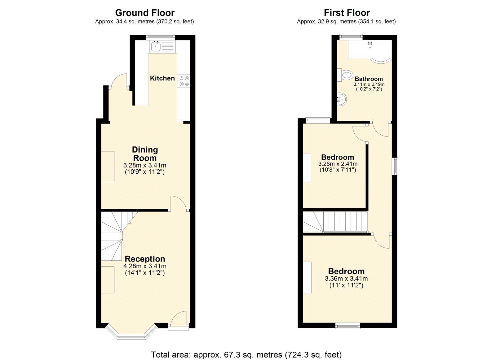 2 bed end terrace house for sale in Green Street Green Road, Lane End
