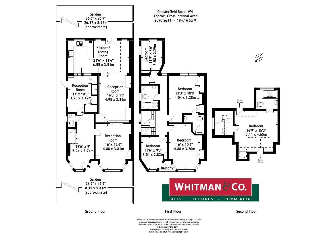 5 bed semidetached house to rent in Chesterfield Road, Chiswick