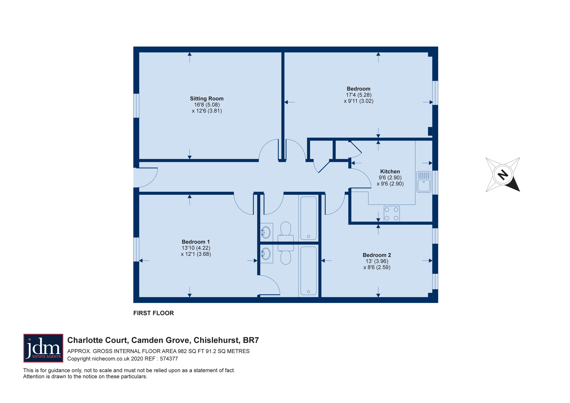 3 bed flat to rent in Charlotte Court, Camden Grove, Chislehurst, Kent