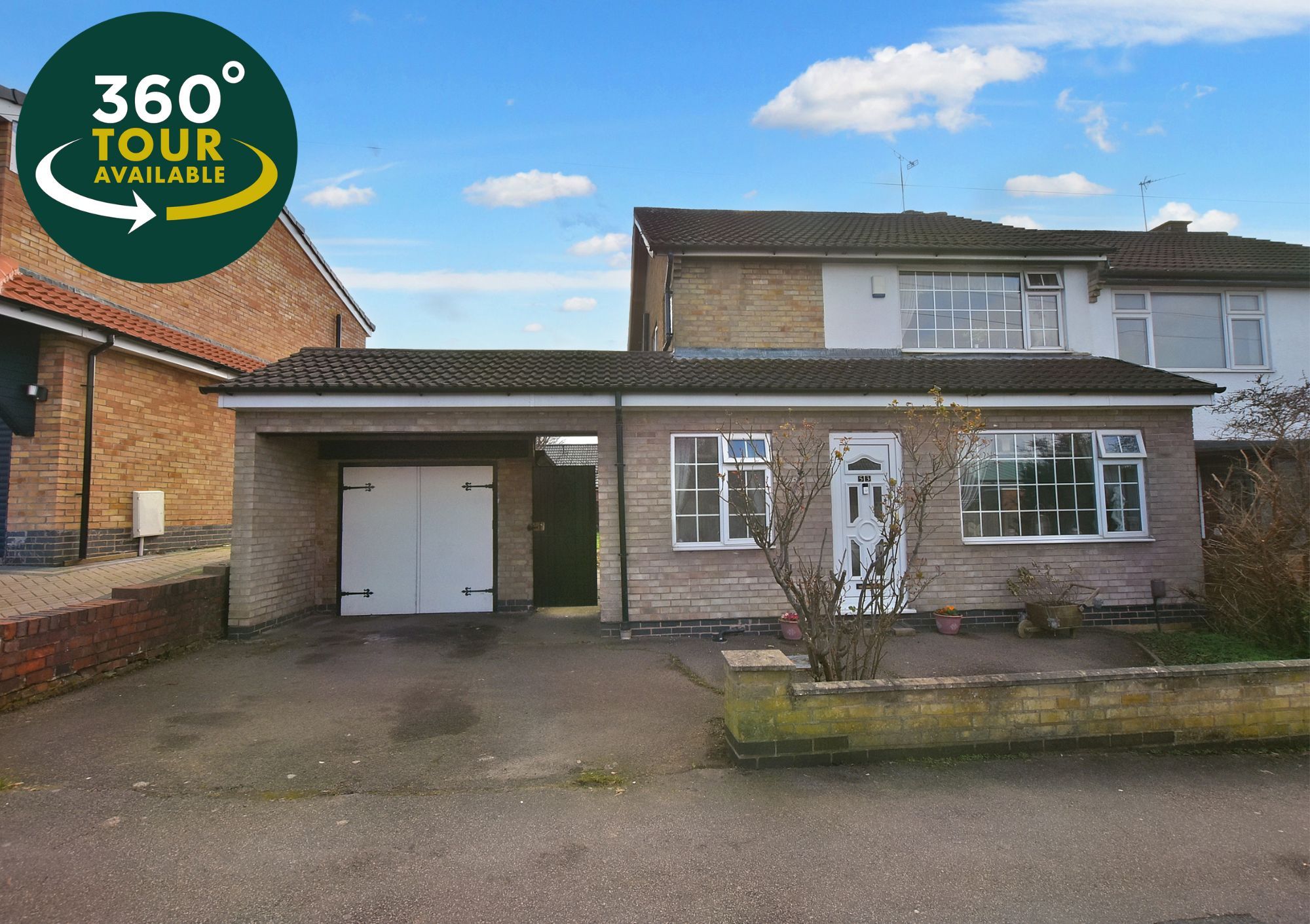 3 bed semidetached house for sale in Rosemead Drive, Oadby, Leicester