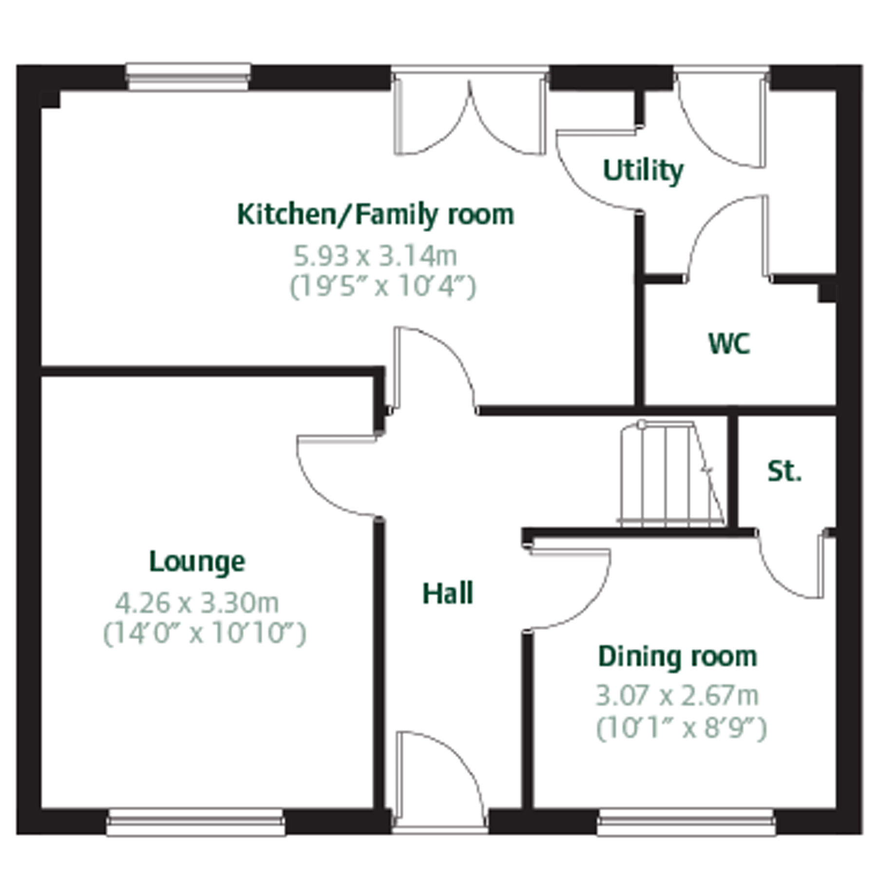 New home, 4 bed detached house for sale in "The Ettrick" at Glen Banks