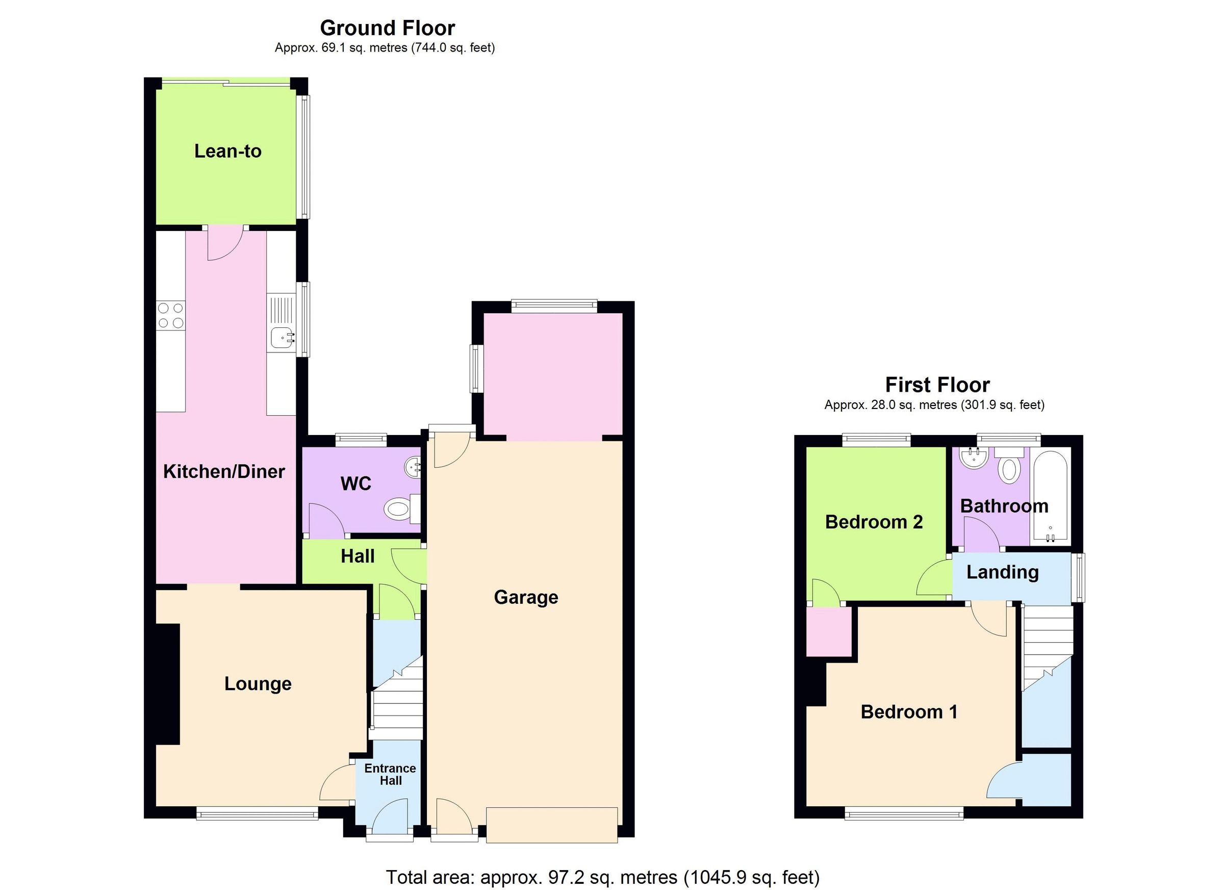 2 bed semidetached house for sale in Queens Gardens, Hilperton Marsh