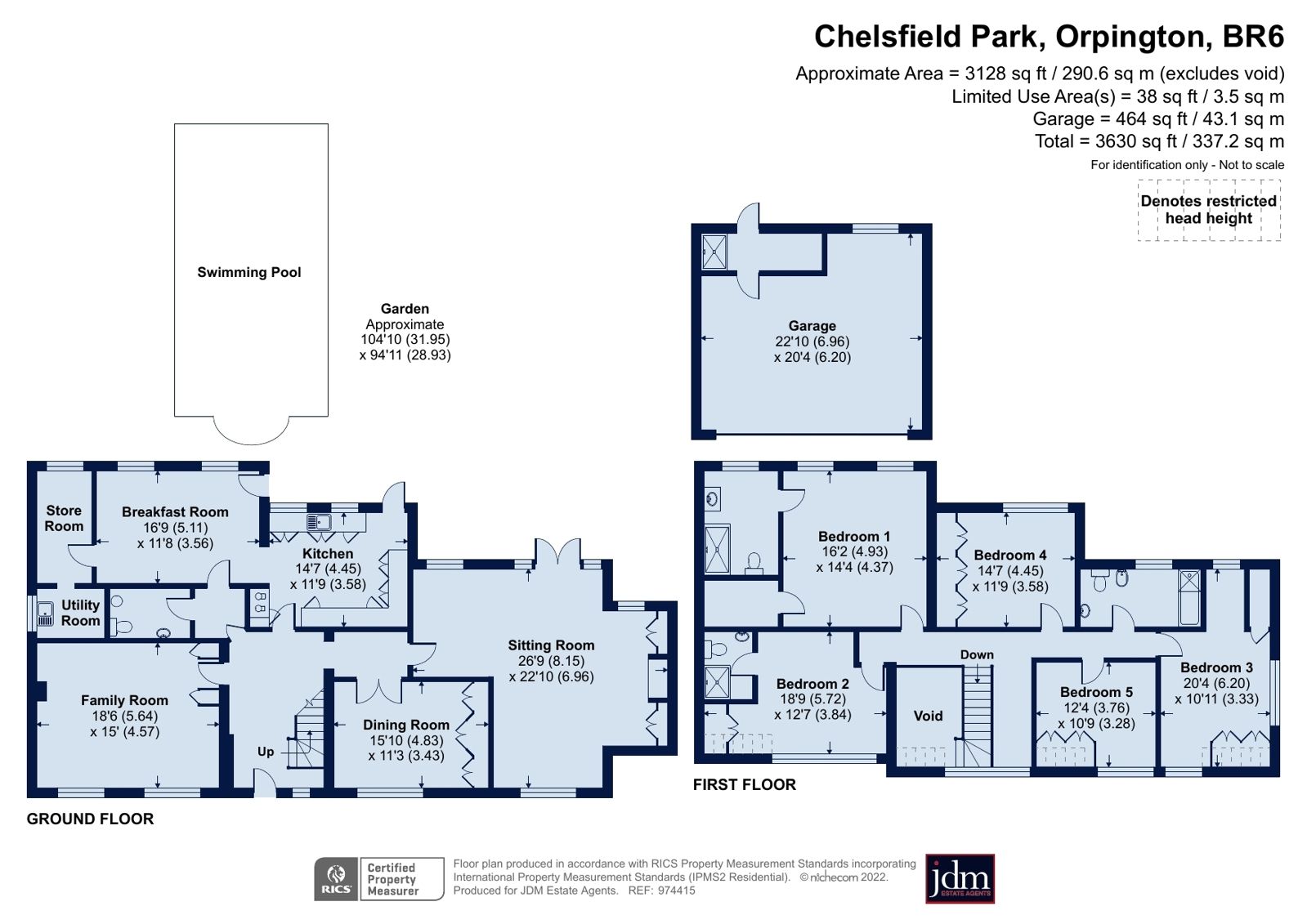 5 bed detached house for sale in Homestead Road, Chelsfield Park