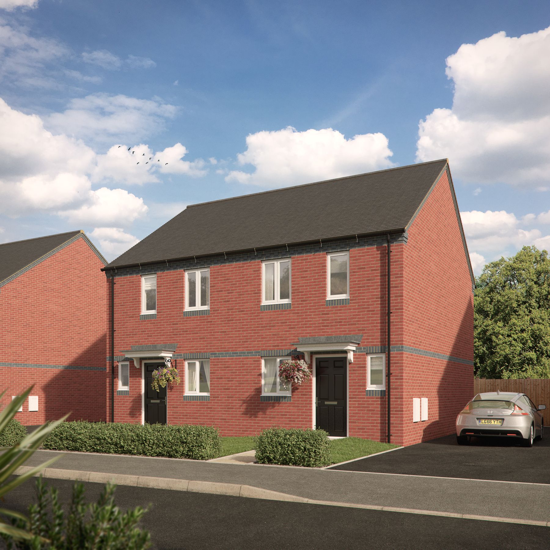 New home, 2 bed semidetached house for sale in Claypit Lane, Lichfield