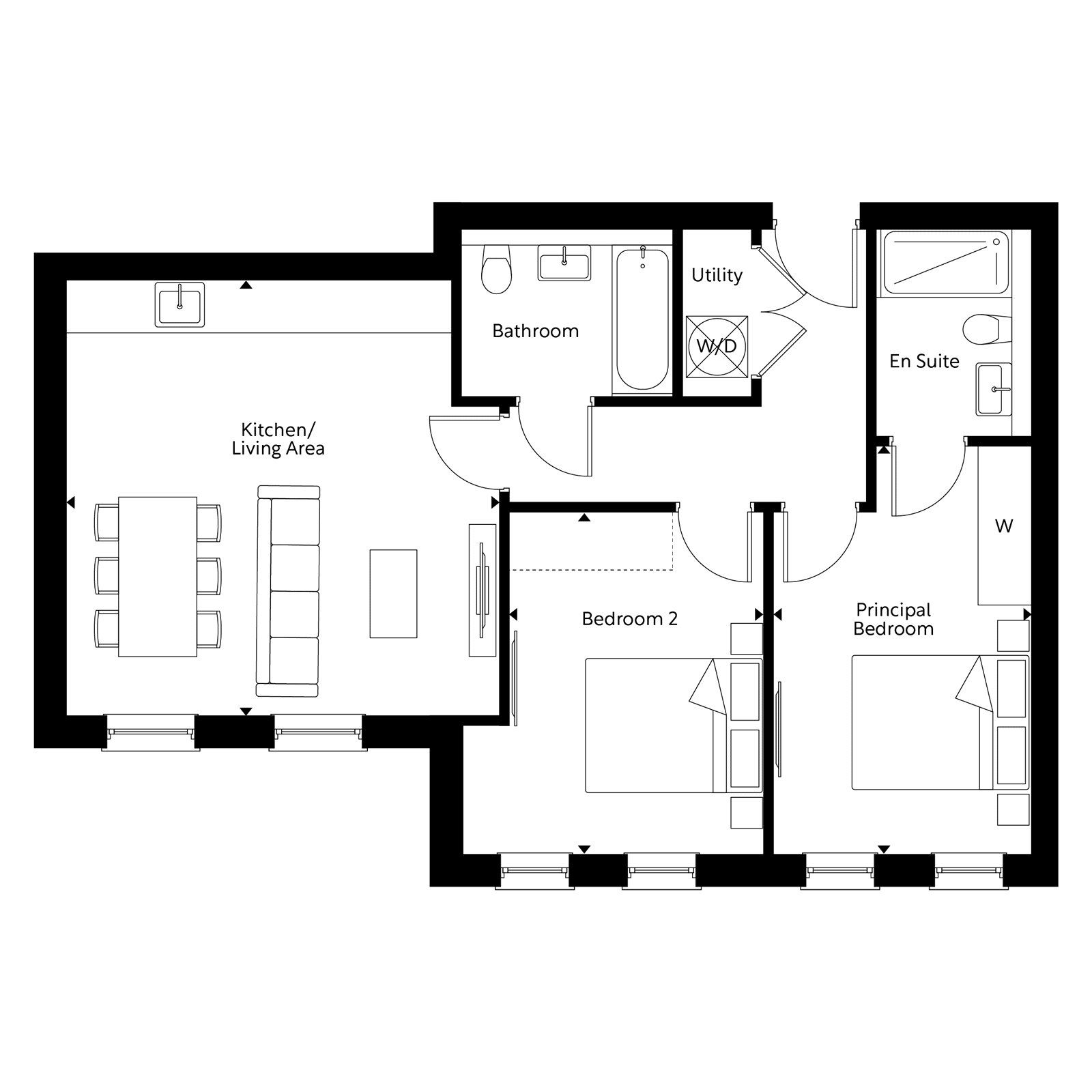 New home, 2 bed flat for sale in Riverside Gardens, Jubilee Gardens