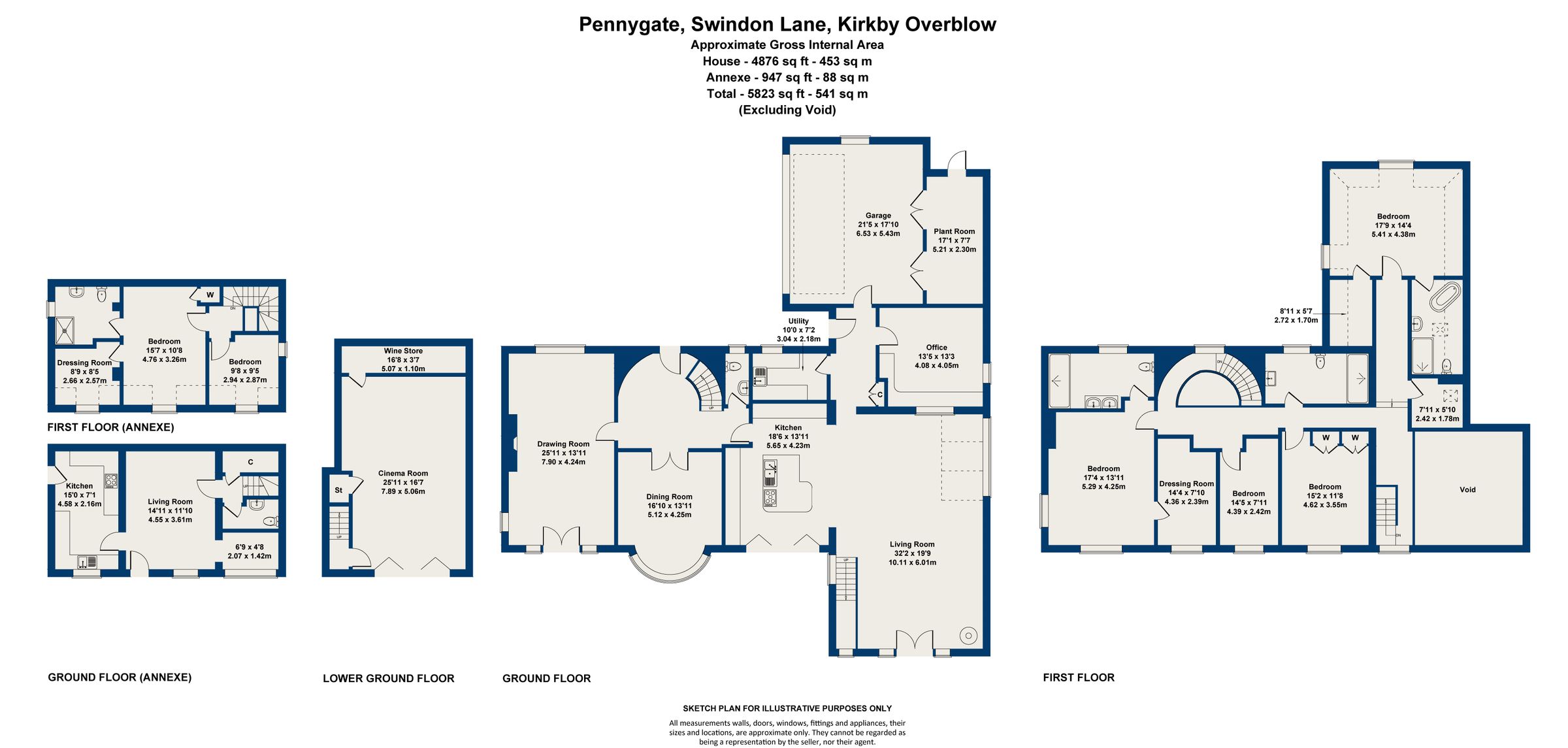 6 bed detached house for sale in Swindon Lane, Kirkby Overblow