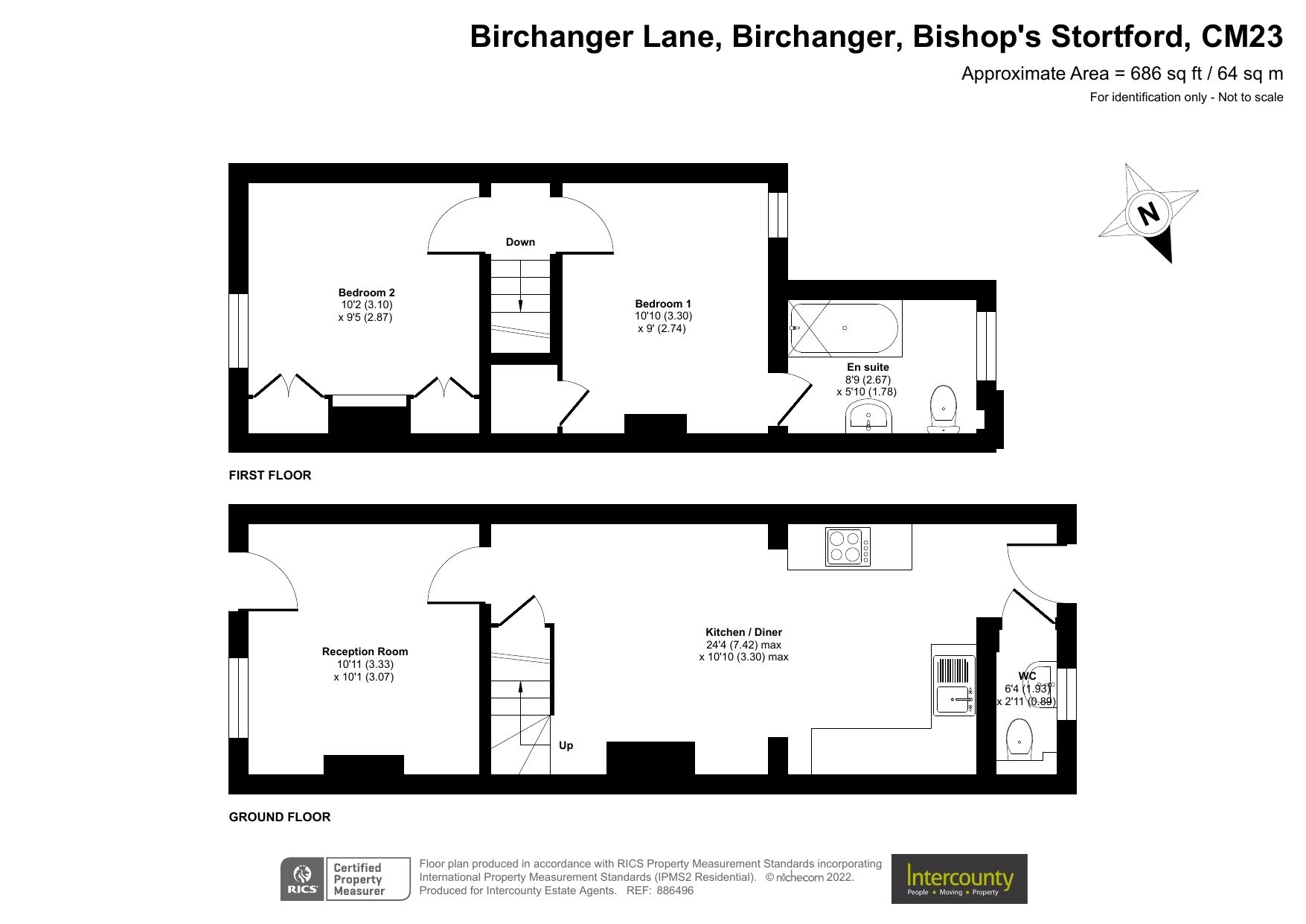 2 bed terraced house for sale in Birchanger Lane, Birchanger,