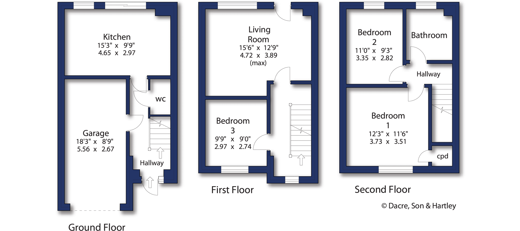 3 bed town house for sale in Kirkstall Gardens, Keighley, West