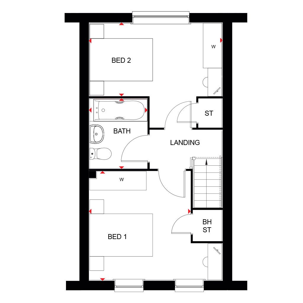 New home, 2 bed terraced house for sale in "Ollerton" at Cordy Lane