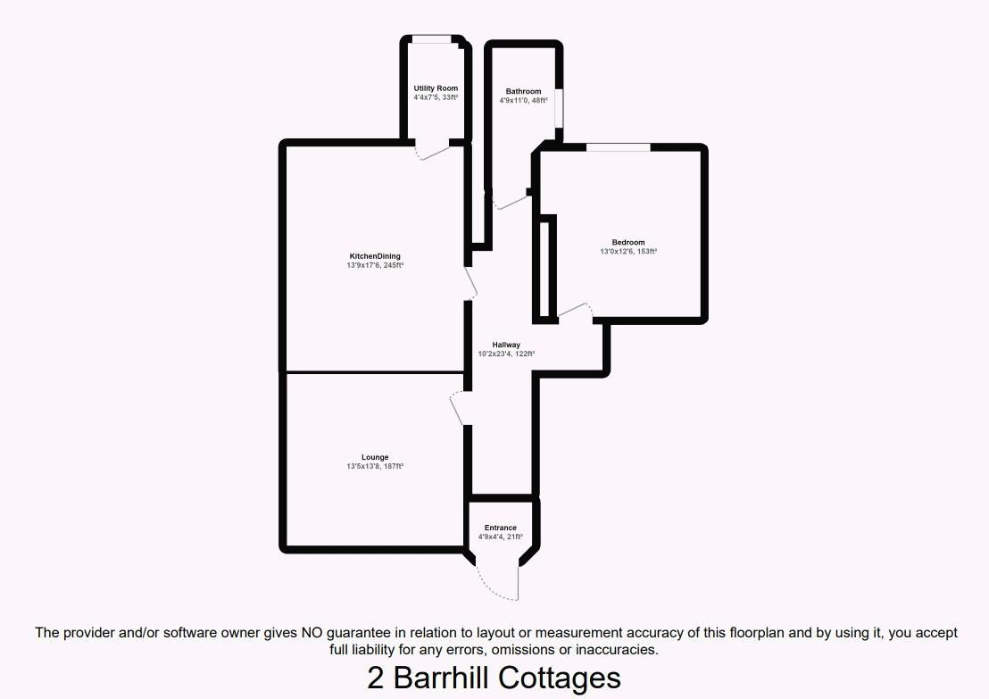 1 bed terraced house for sale in Barrhill Terrace, Main Street, Twechar
