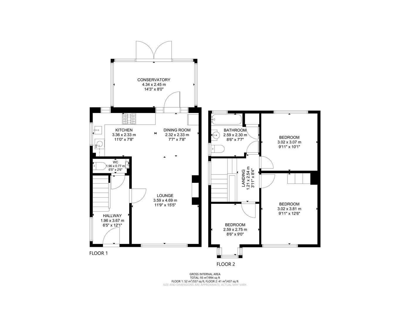 3 bed semidetached house for sale in Hawkswood Drive, Hailsham BN27