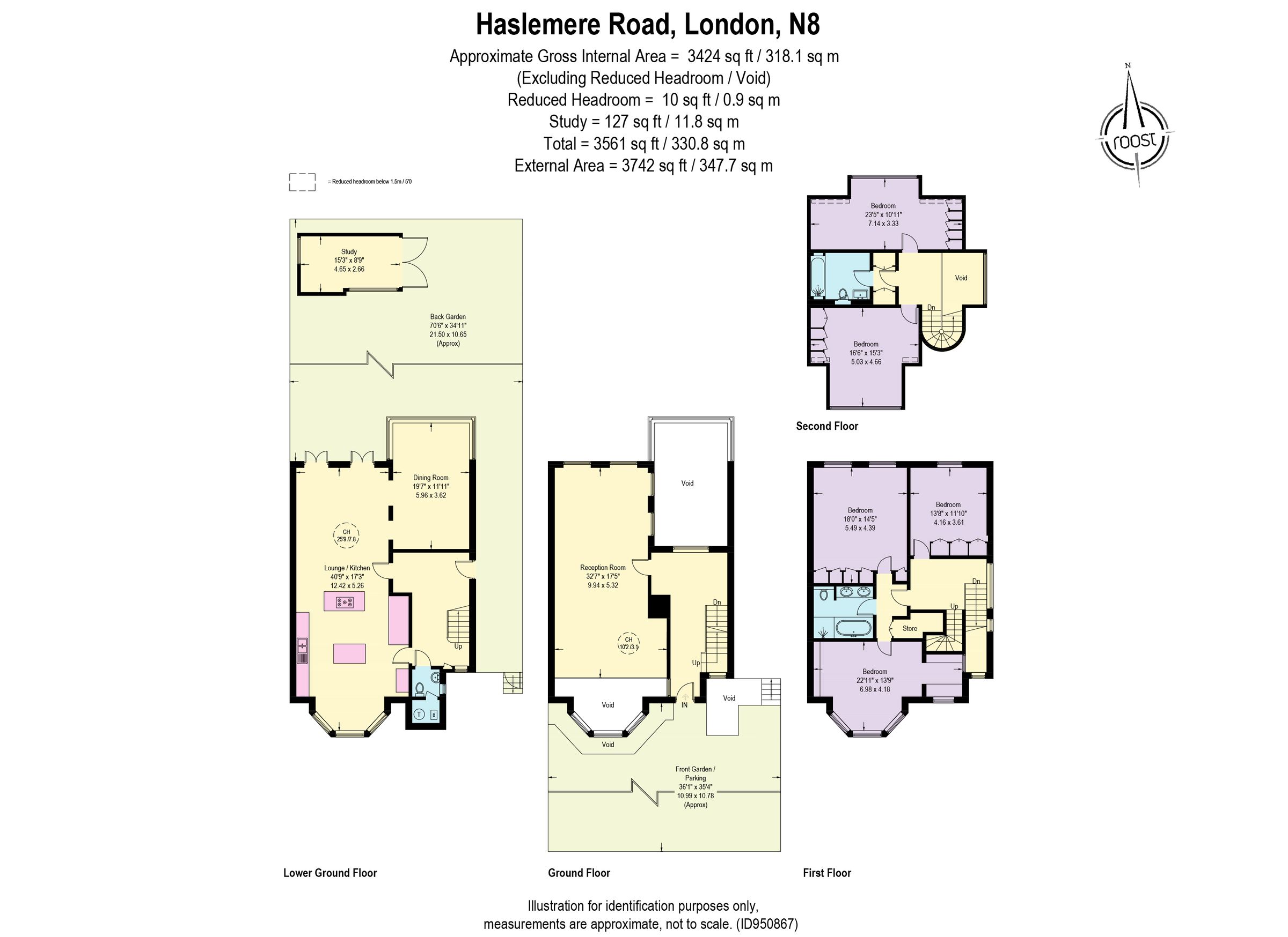 5 bed semidetached house for sale in Haslemere Road, London N8 Zoopla