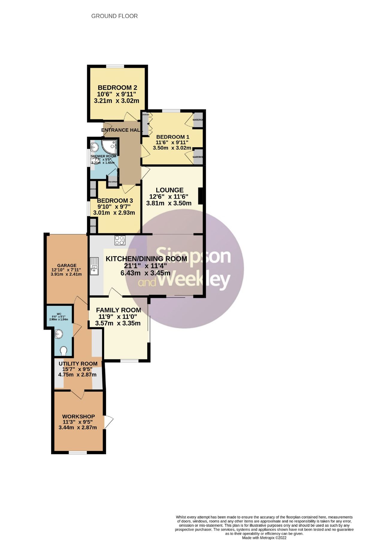 3 bed semidetached bungalow for sale in Grangeway, Rushden