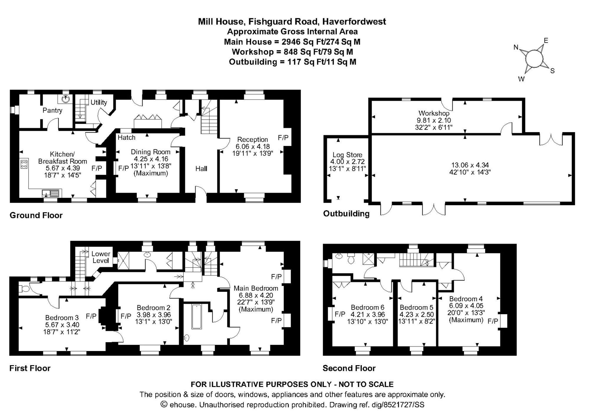 6 bed detached house for sale in Fishguard Road, Haverfordwest SA62