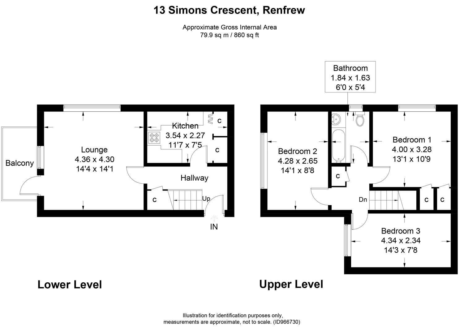 3 bed for sale in Simons Crescent, Braehead, Renfrew PA4