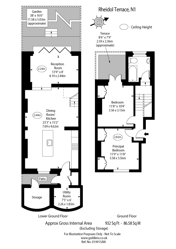 2 bed flat for sale in Rheidol Terrace, Angel, Islington, London N1