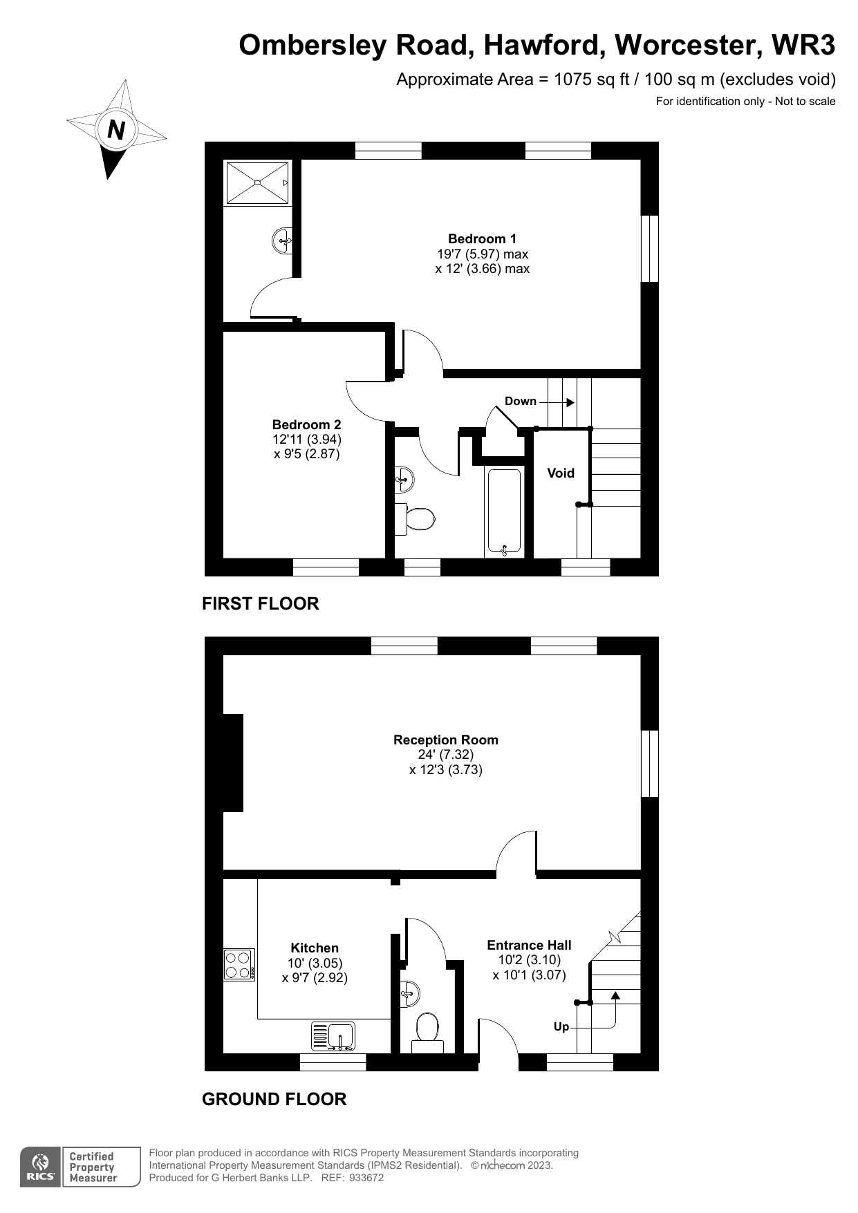2 bed semidetached house for sale in Ombersley Road, Hawford