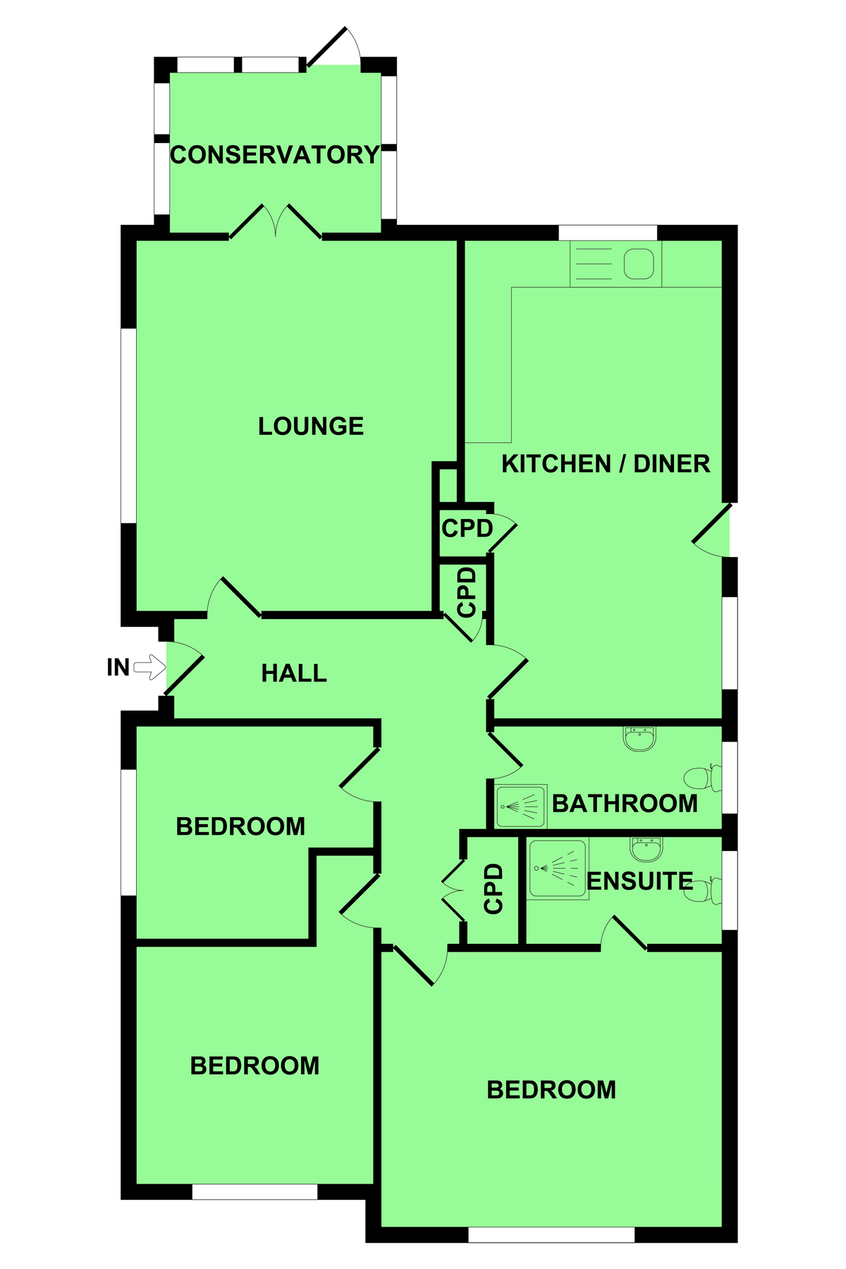 3 bed detached bungalow for sale in The Thoroughfare, Potter Heigham