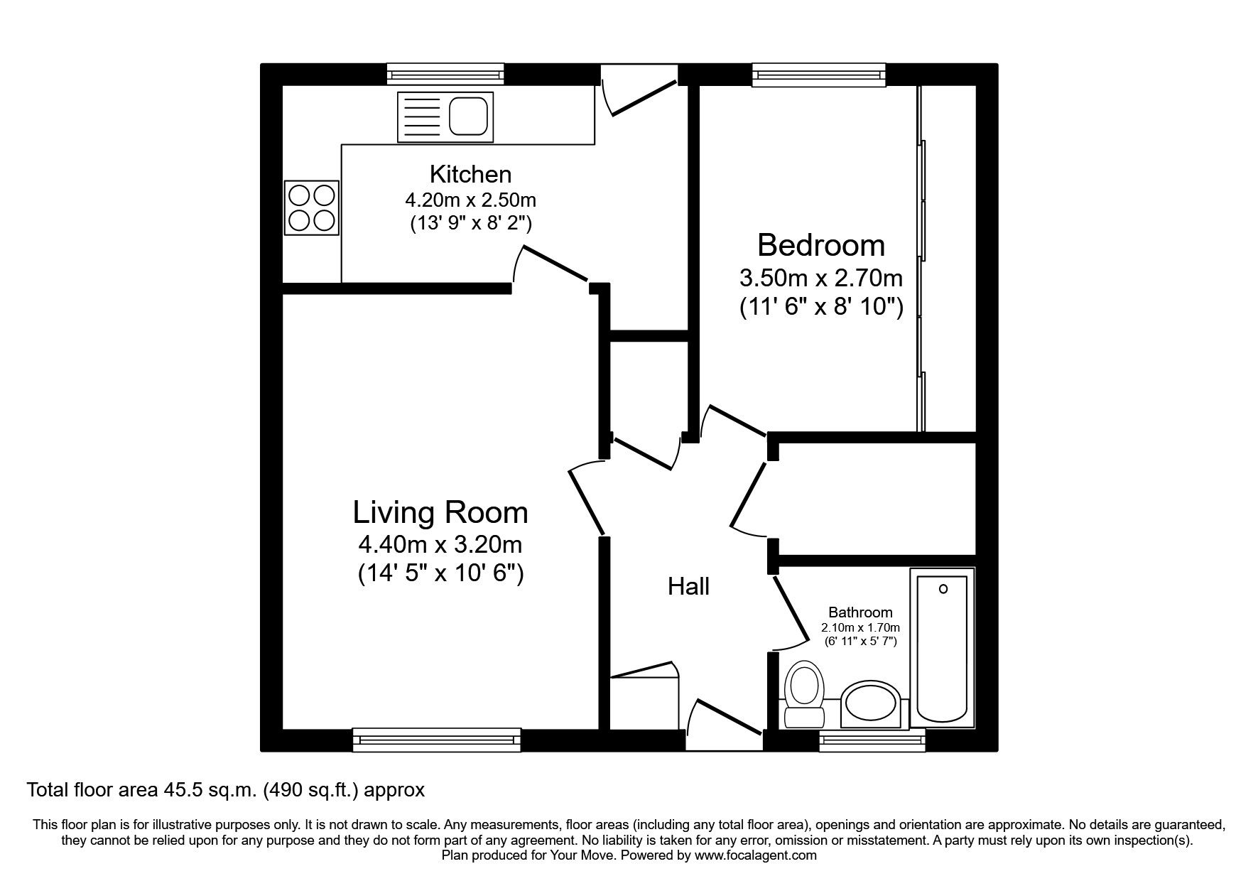 1 bed bungalow for sale in Walker Crescent, Culloden, Inverness