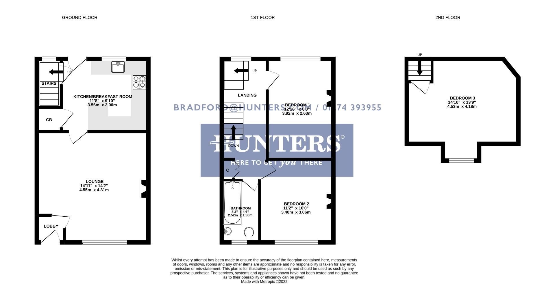 3 bed terraced house for sale in Moorland View, Bradford, West