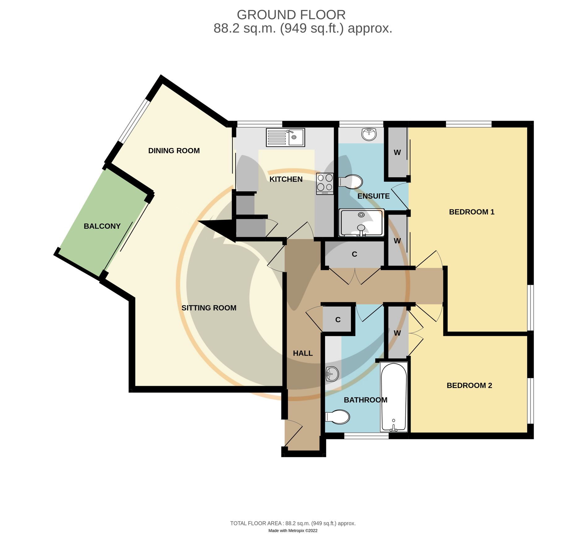 2 bed flat for sale in Camden Hurst, Milford On Sea, Lymington