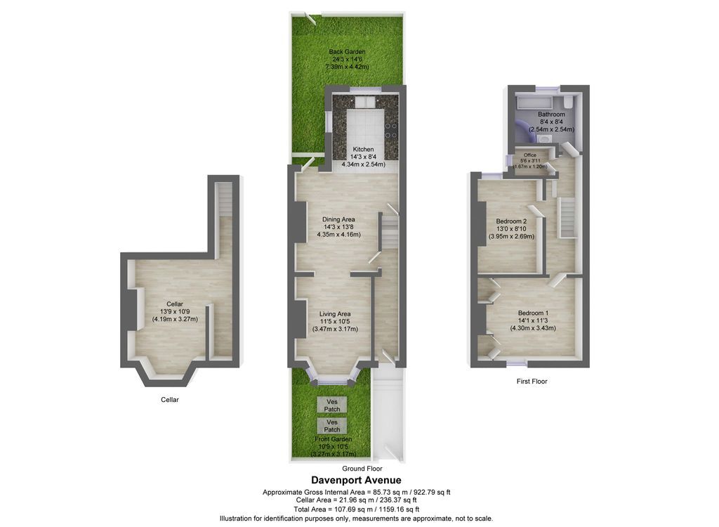 2 bed terraced house for sale in Davenport Avenue, Withington