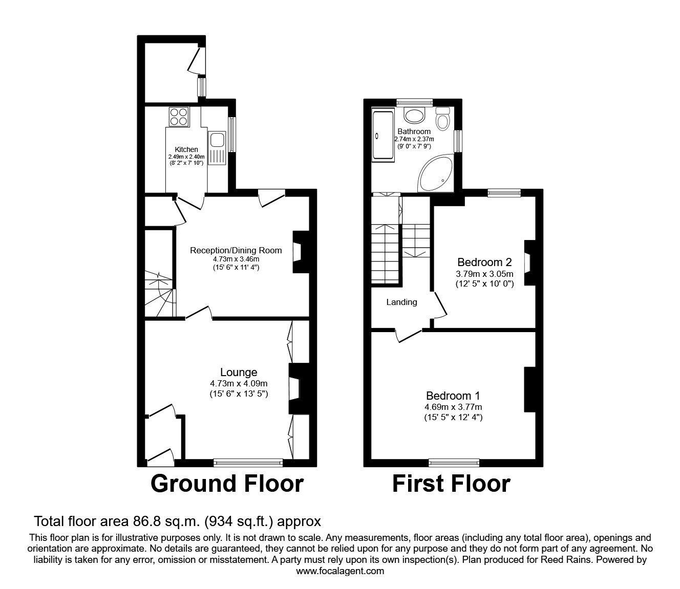 2 bed terraced house to rent in Station Road, Bamber Bridge, Preston