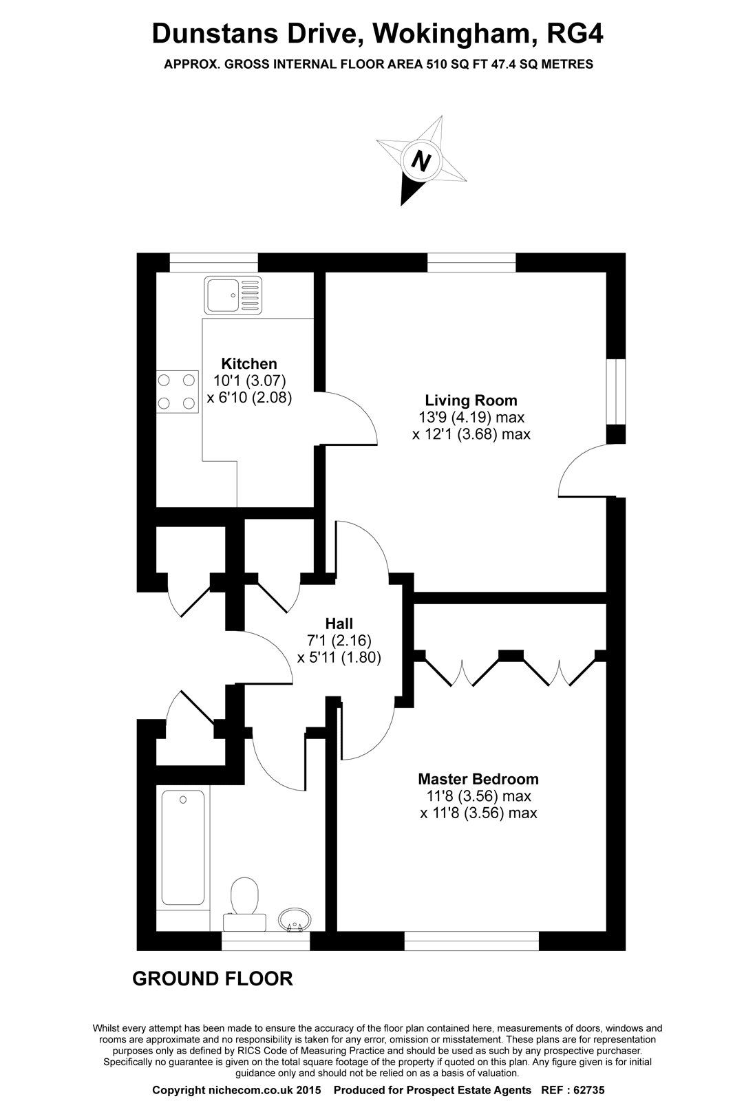 1 bed flat to rent in Dunstans Drive, Winnersh, Wokingham, Berkshire