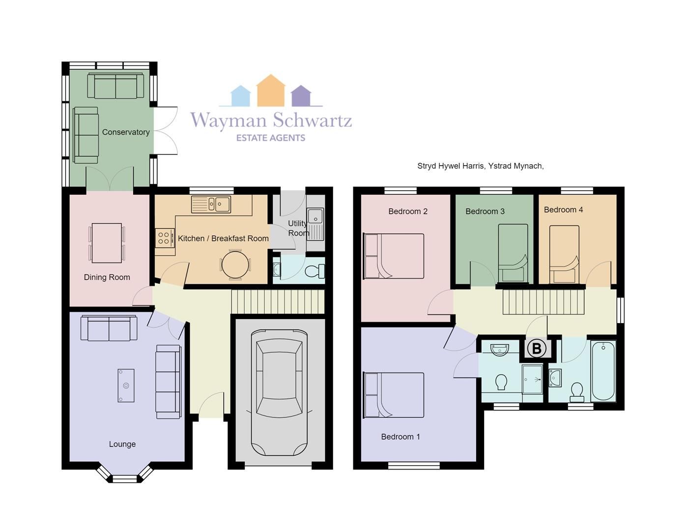 4 bed detached house for sale in Stryd Hywel Harris, Ystrad Mynach