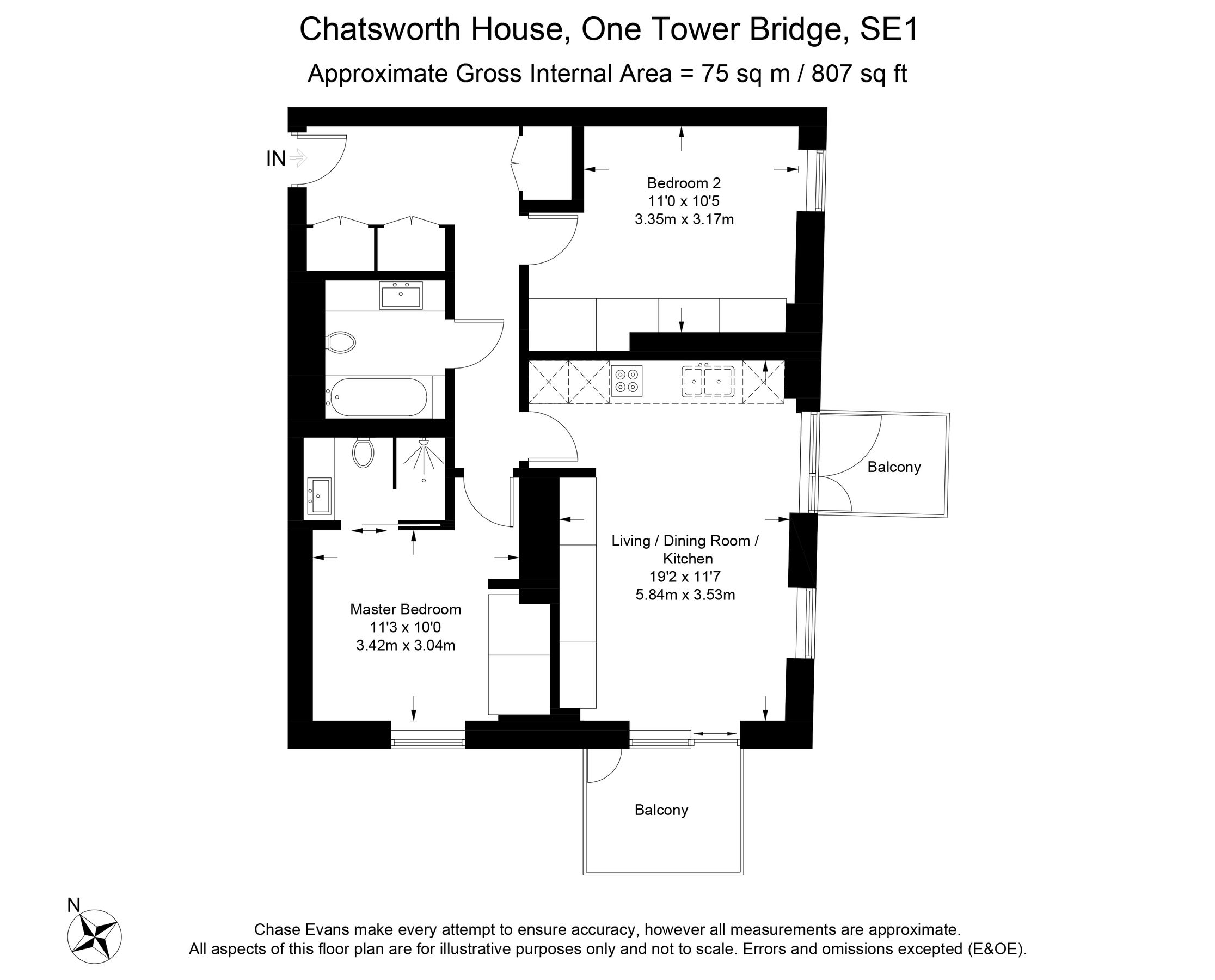 2 bed flat to rent in Chatsworth House, One Tower Bridge, Tower Bridge