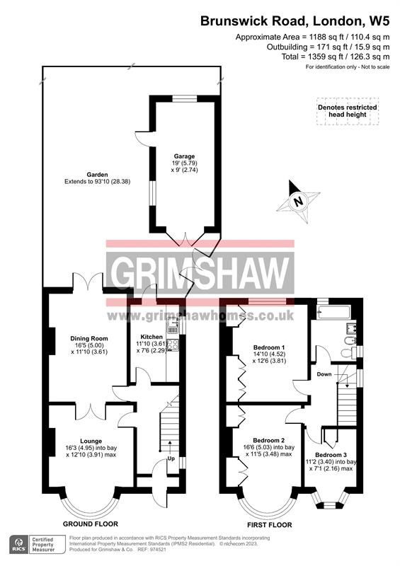 3 bed property for sale in Brunswick Road, Greystoke Park Estate