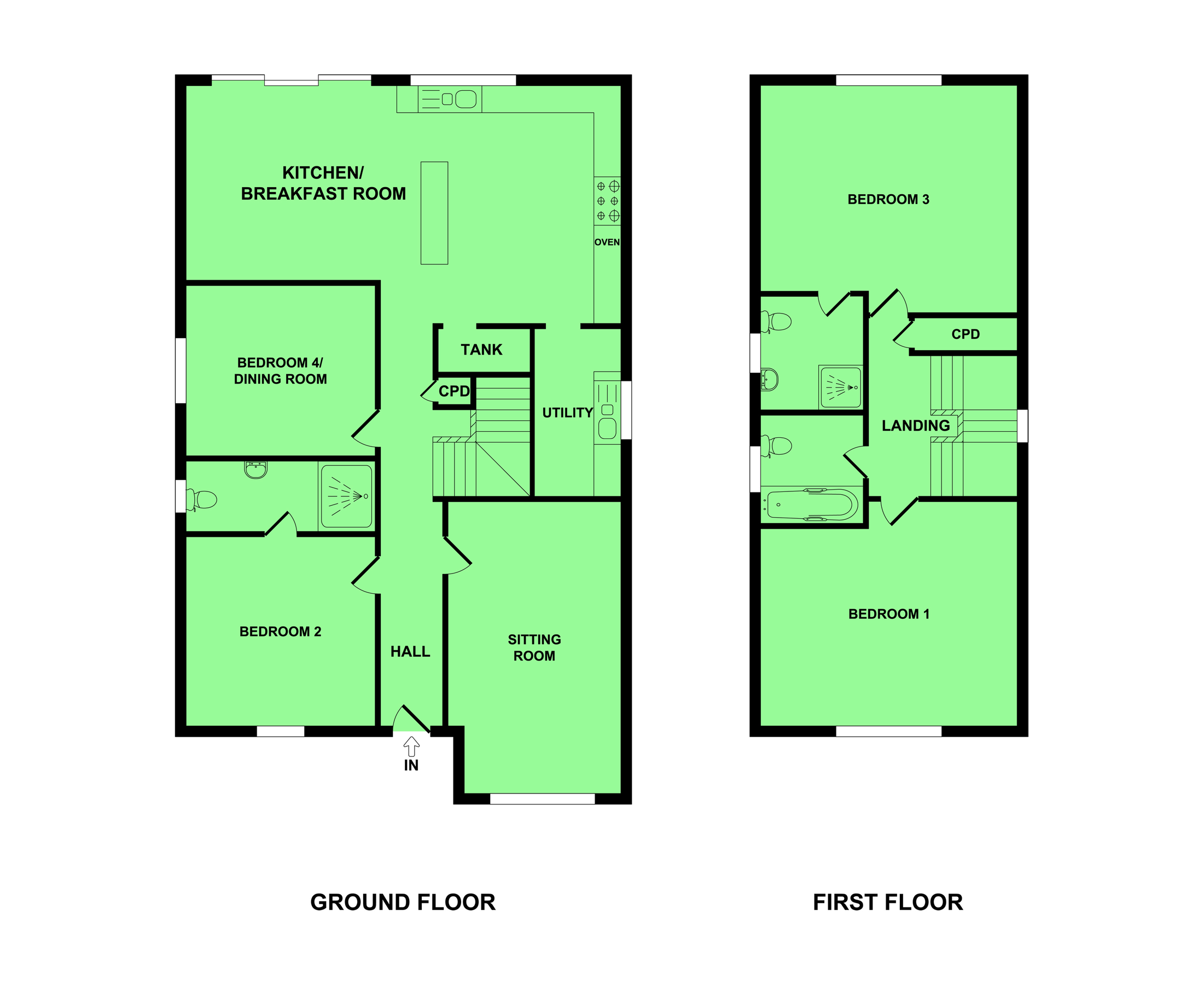 New home, 4 bed detached house for sale in Black Street, WintertonOn
