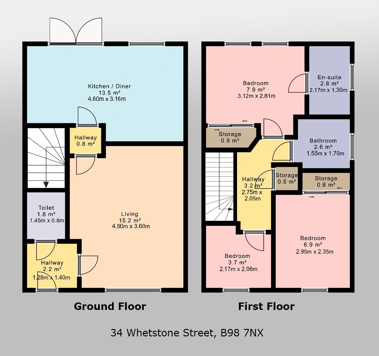 3 bed semidetached house for sale in Whetstone Street, Redditch B98