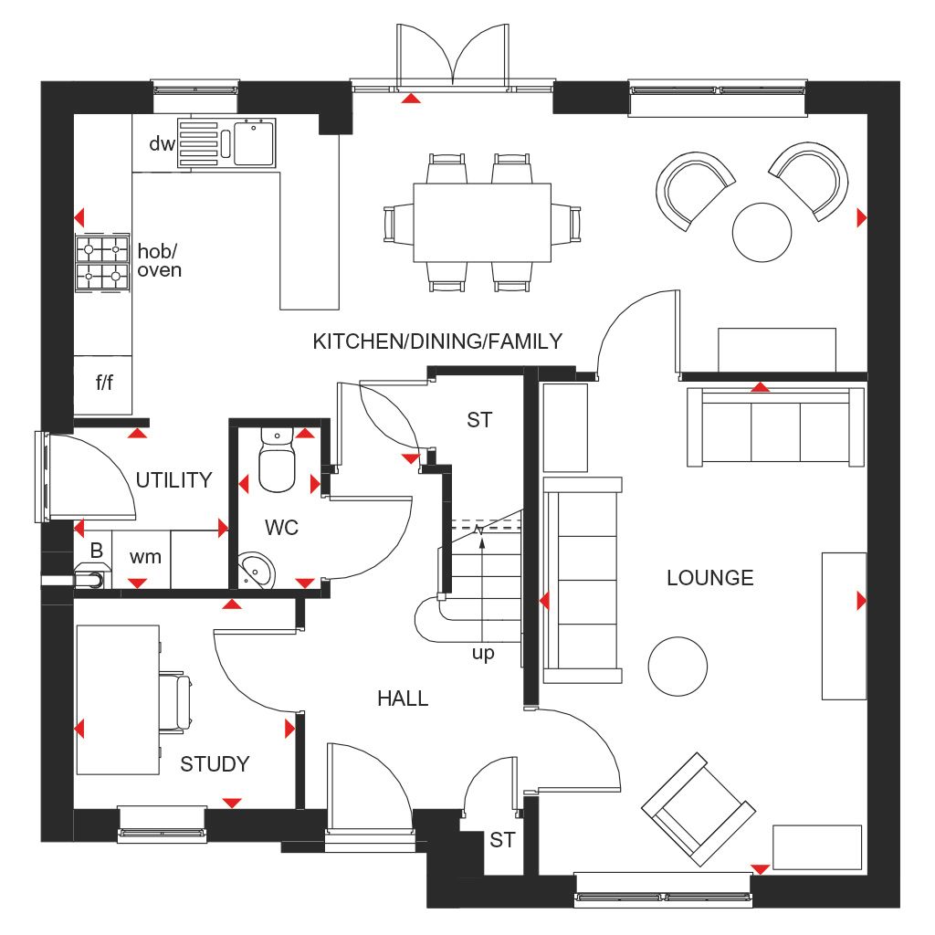 New home, 4 bed detached house for sale in "Radleigh" at Crimchard