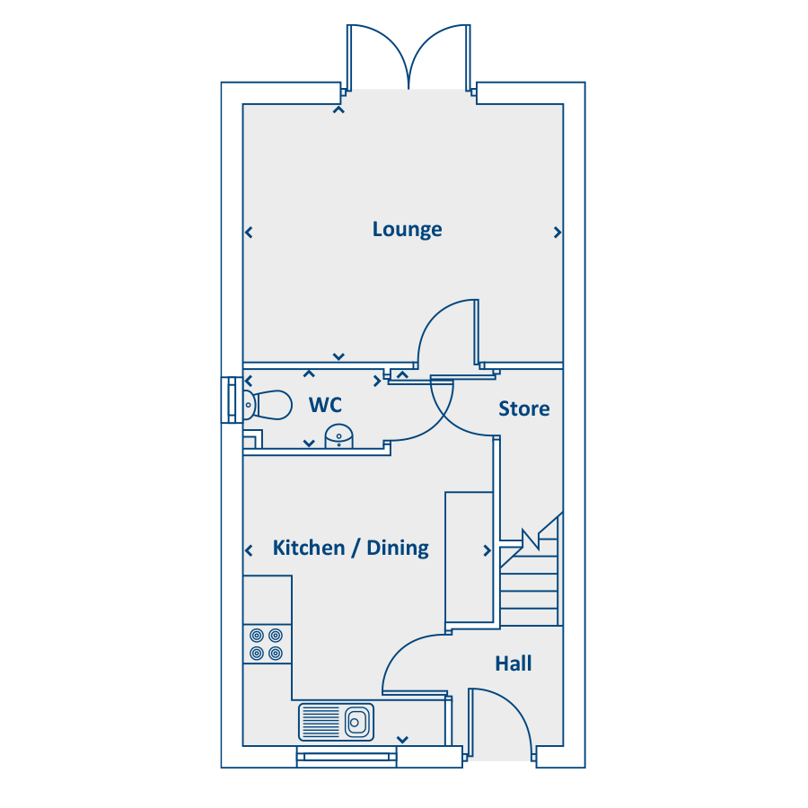 New home, 2 bed property for sale in "The Pixton" at School Lane