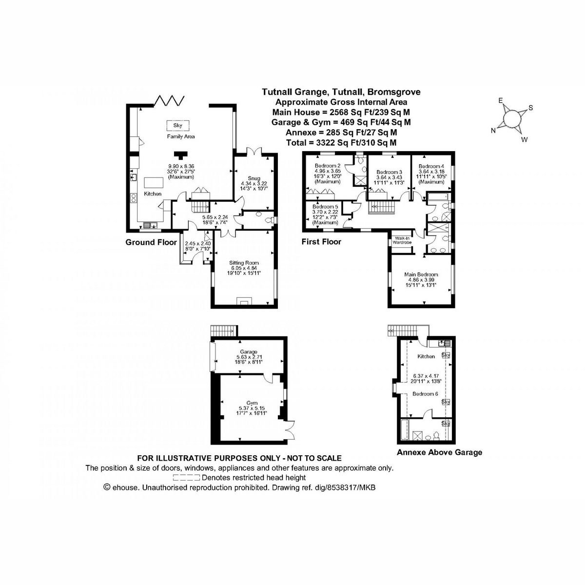 6 bed linkdetached house for sale in Tutnall Grange, Tutnall