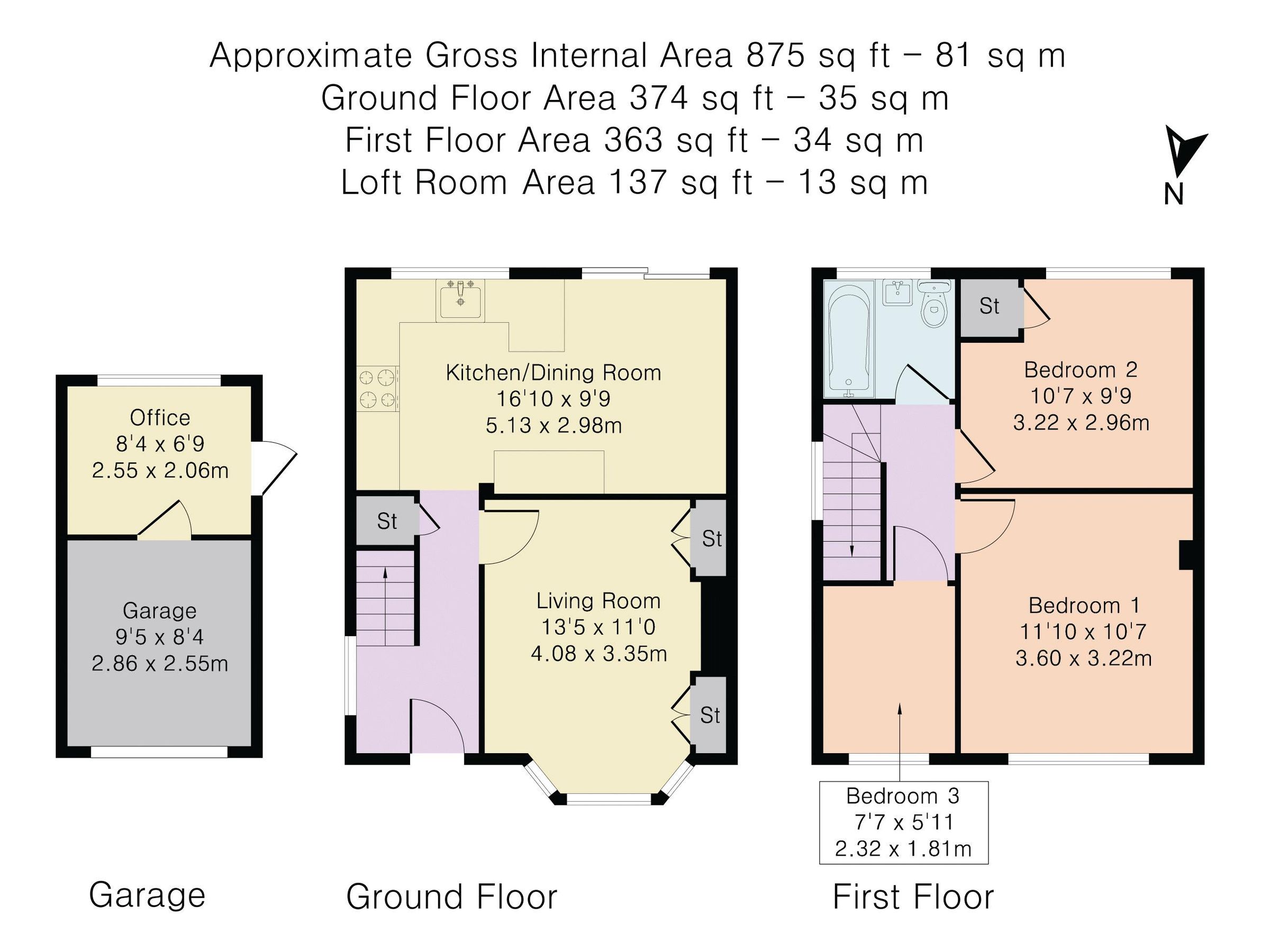 3 bed semidetached house for sale in Hilley Field Lane, Fetcham