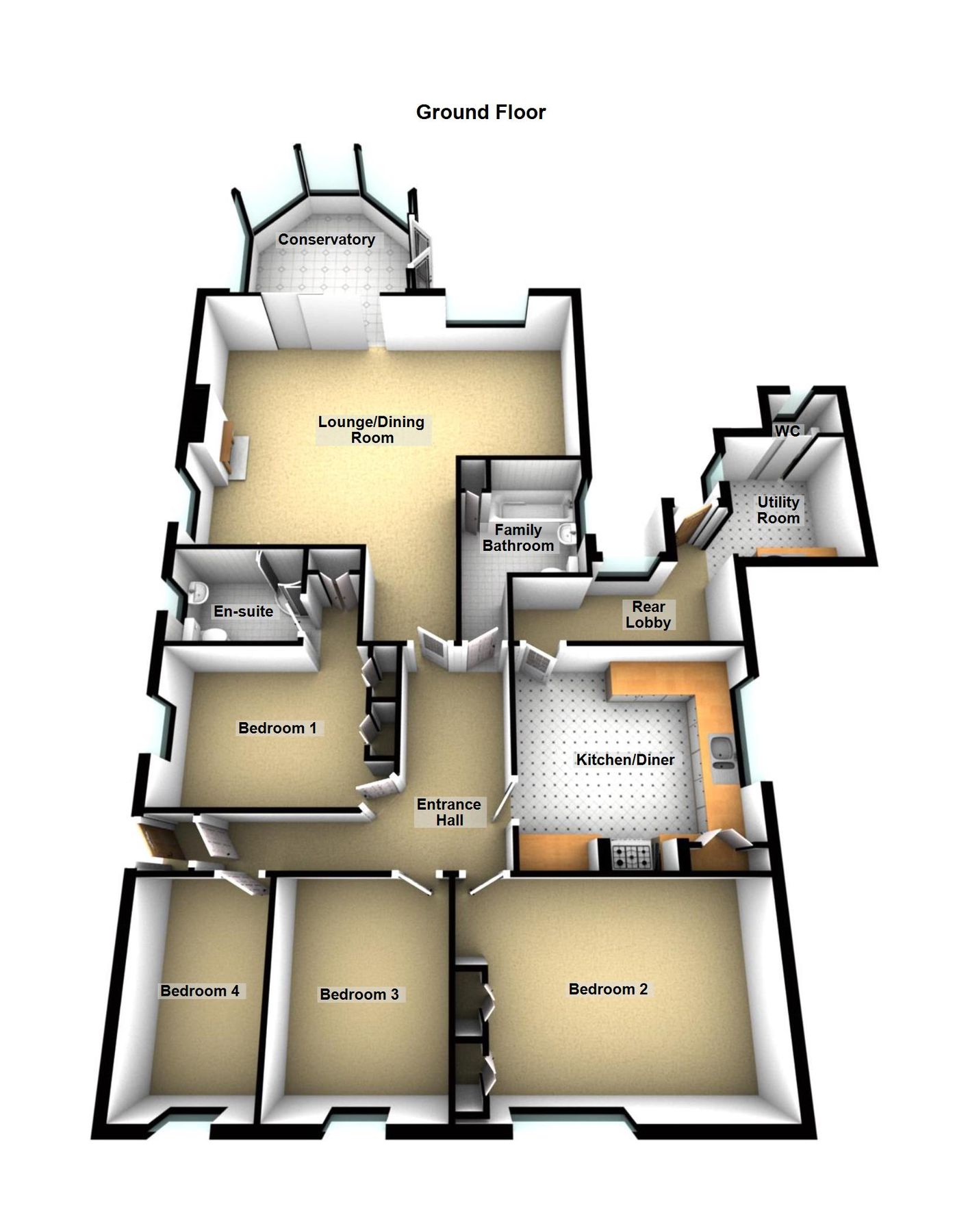 4 bed bungalow for sale in Brigg Road, Messingham, North Lincolnshire