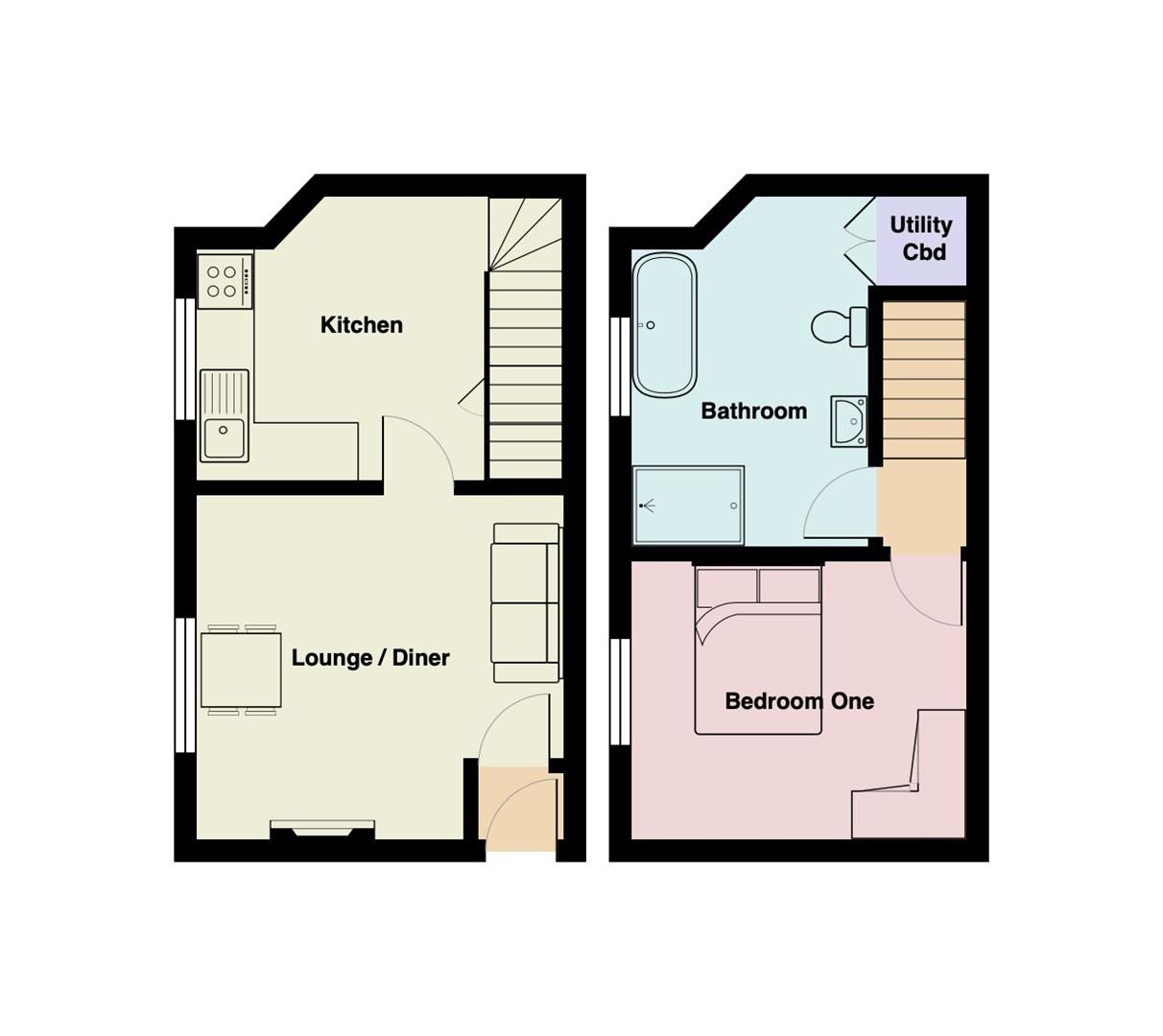 1 bed terraced house for sale in Middleton Road, Heysham, Morecambe LA3