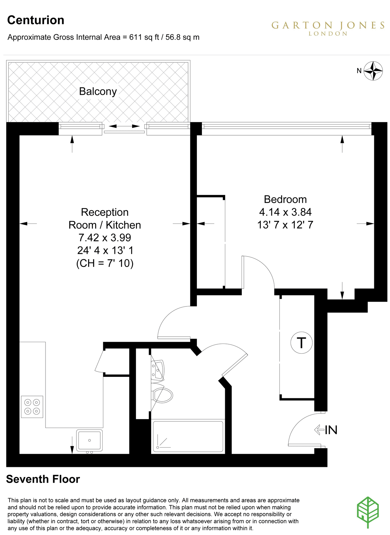 1 bed flat to rent in Centurion Building, 376 Queenstown Road, London