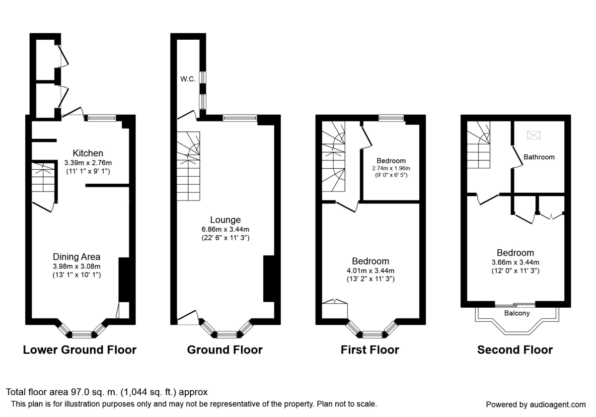3 bed terraced house for sale in West Buildings, Worthing, West Sussex