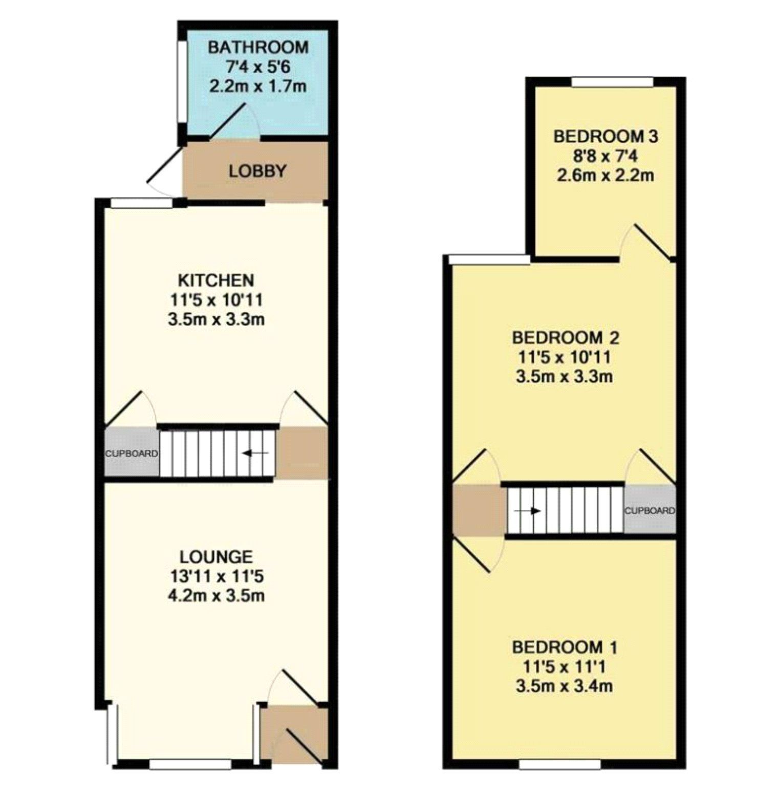 2 bed terraced house for sale in Green Street Green Road, Lane End